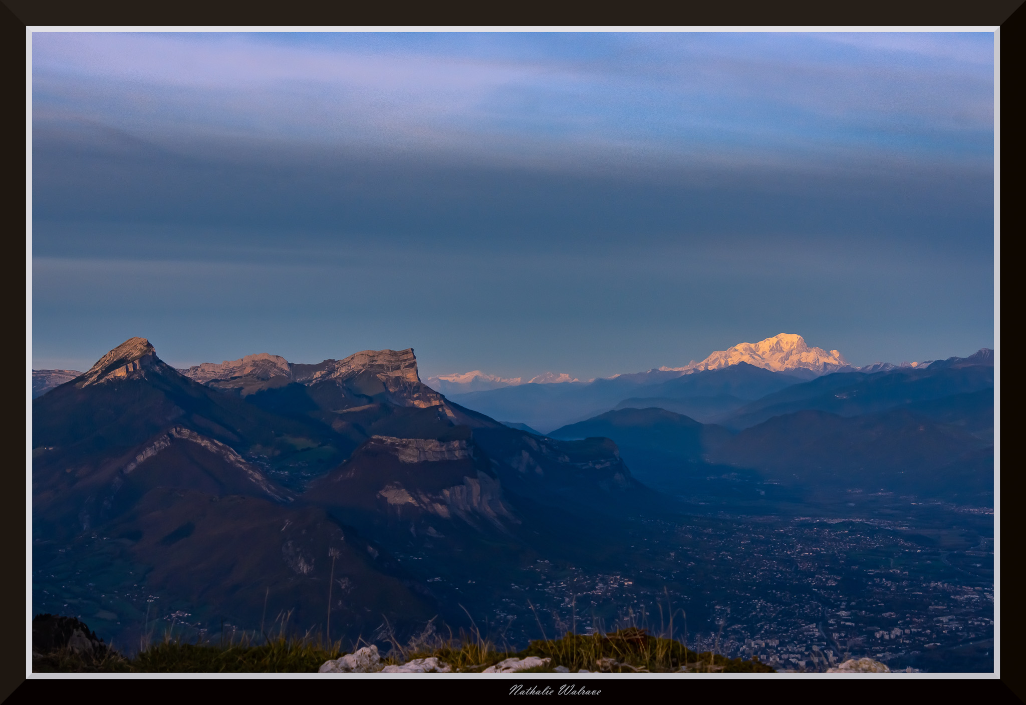 Vue sur le Mont Blanc depuis le Vercors